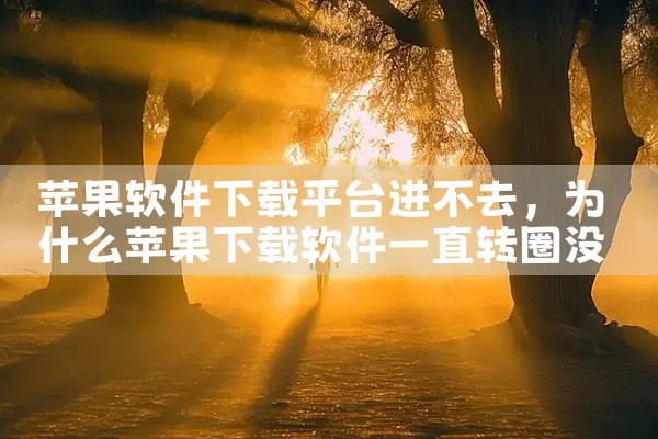 苹果软件下载平台进不去