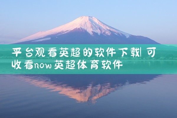 平台观看英超的软件下载