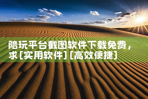 陪玩平台截图软件下载免费