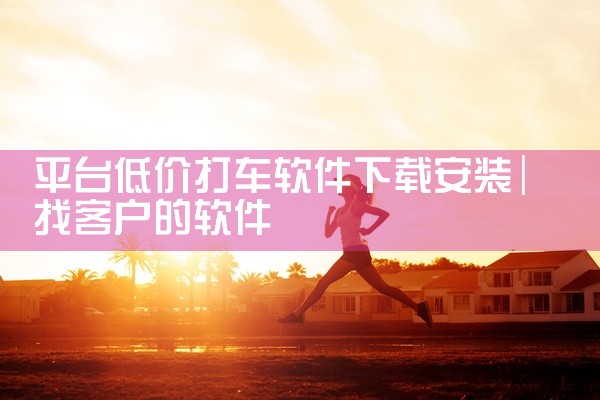 平台低价打车软件下载安装
