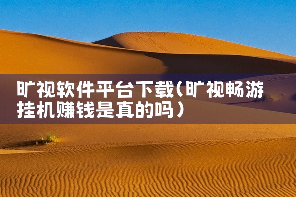 旷视软件平台下载