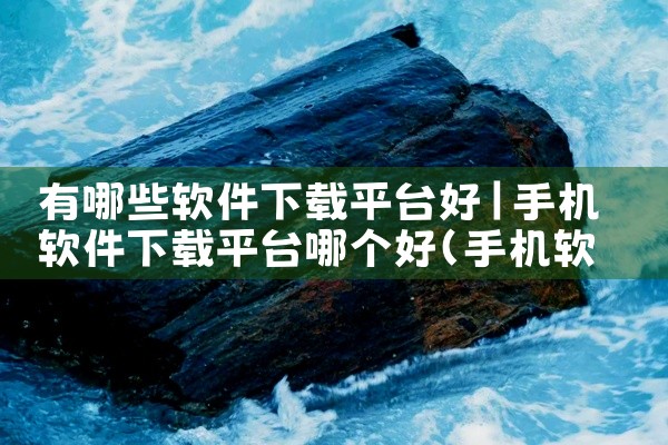 有哪些软件下载平台好
